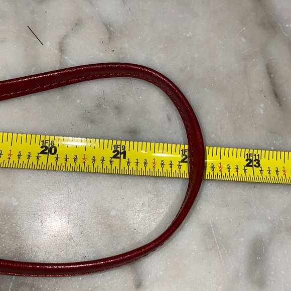 HOBO Int Red Glazed Leather String Wallet EUC - Picture 12 of 12